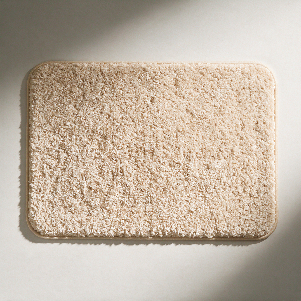 Meadow Plush Microfibre Bath Mat — Non-Slip — Beige