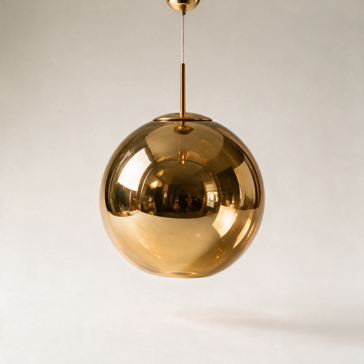 Ember Mirrored Sphere Pendant — Gold