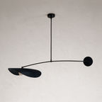 Quill Mobile Pendant Light with Leaf Blades — Black