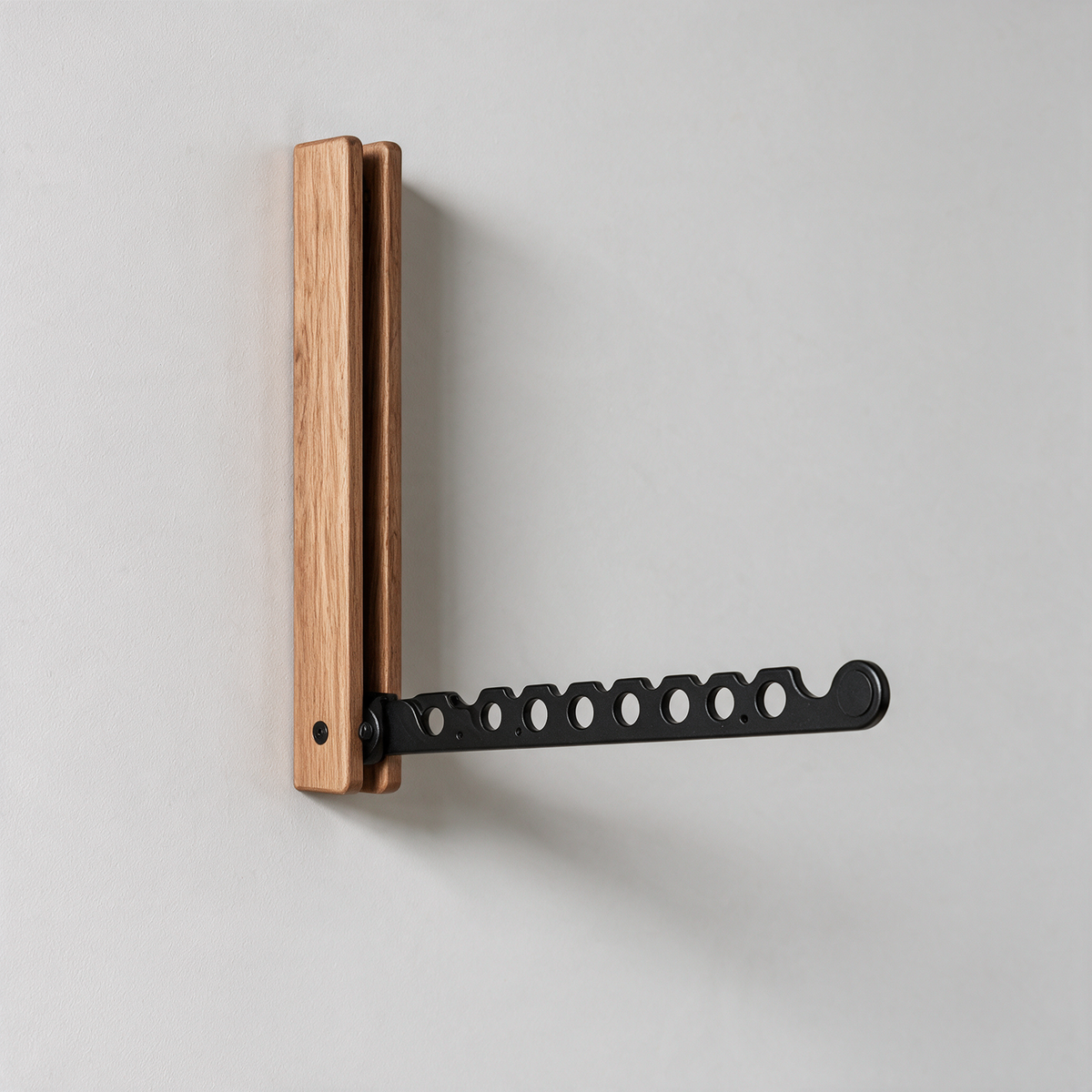 Harlow Folding Timber Wall Rail — Black