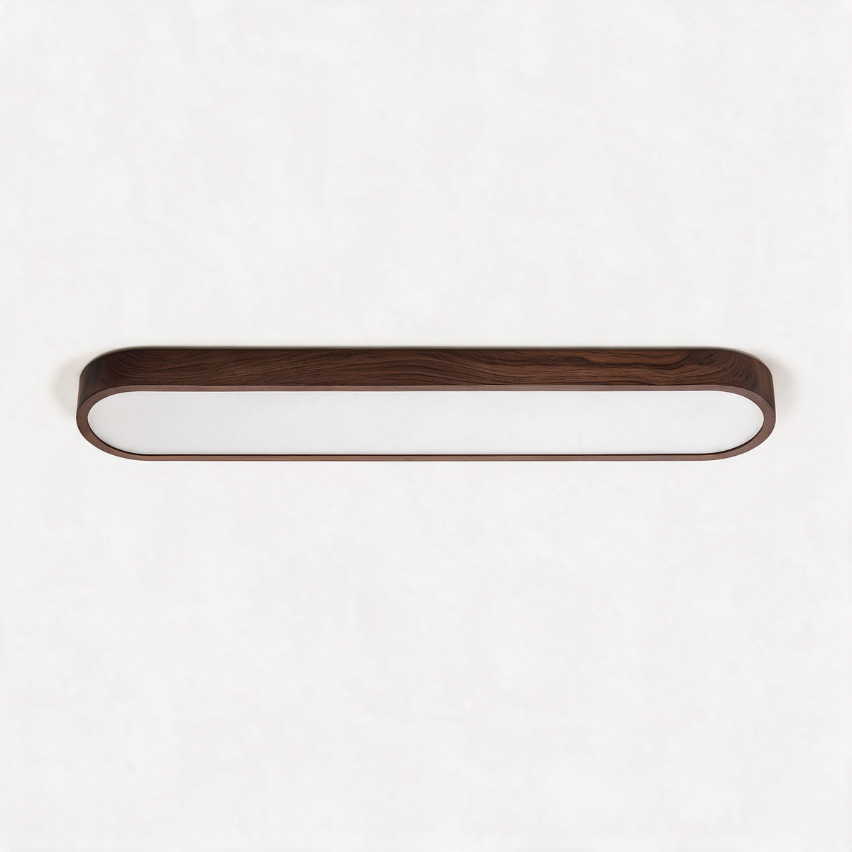Linden Oak Oval LED Ceiling Light — Dark Brown
