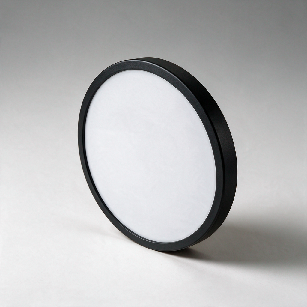 Reed Slim Round Flush Mount Ceiling Light — Black
